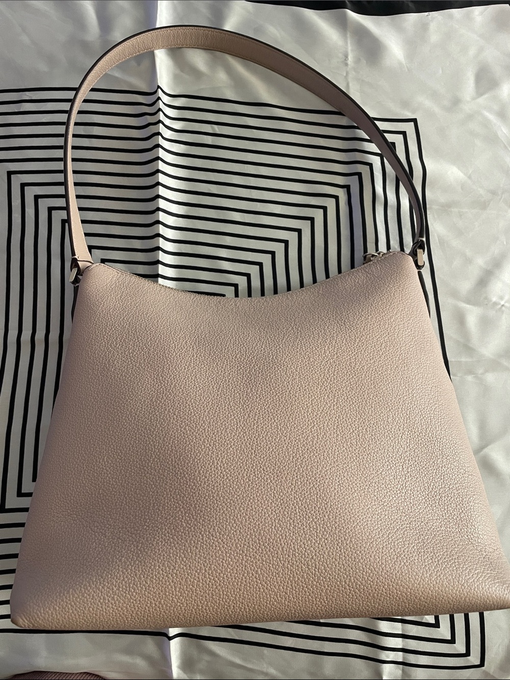 kate spade Pebbled Leather Shoulder Bag in Blush Taupe - Picture 5 of 8